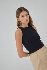 Top Amelia Rib - Negro