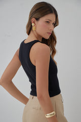 Top Amelia Rib - Negro