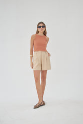 Top Amelia Rib - Terracota