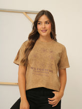 Camiseta Básica Acid Wash Estampada