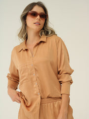 Camisa Casual Satín