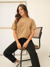 Camiseta Básica Acid Wash Estampada