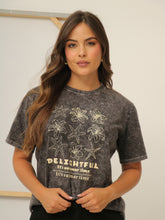 Camiseta Básica Acid Wash Estampada