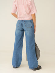 Jean Bota Ancha Azul Oscuro