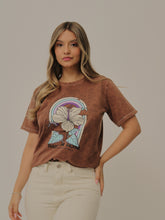 Camiseta Básica Acid Wash Estampada