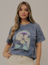 Camiseta Básica Acid Wash Estampada