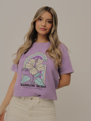 Camiseta Básica Acid Wash Estampada
