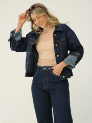 Chaqueta Boxy Azul
