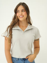 Blusa Polo En Rib