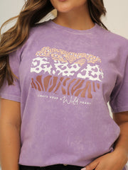 Camiseta Básica Acid Wash Estampada