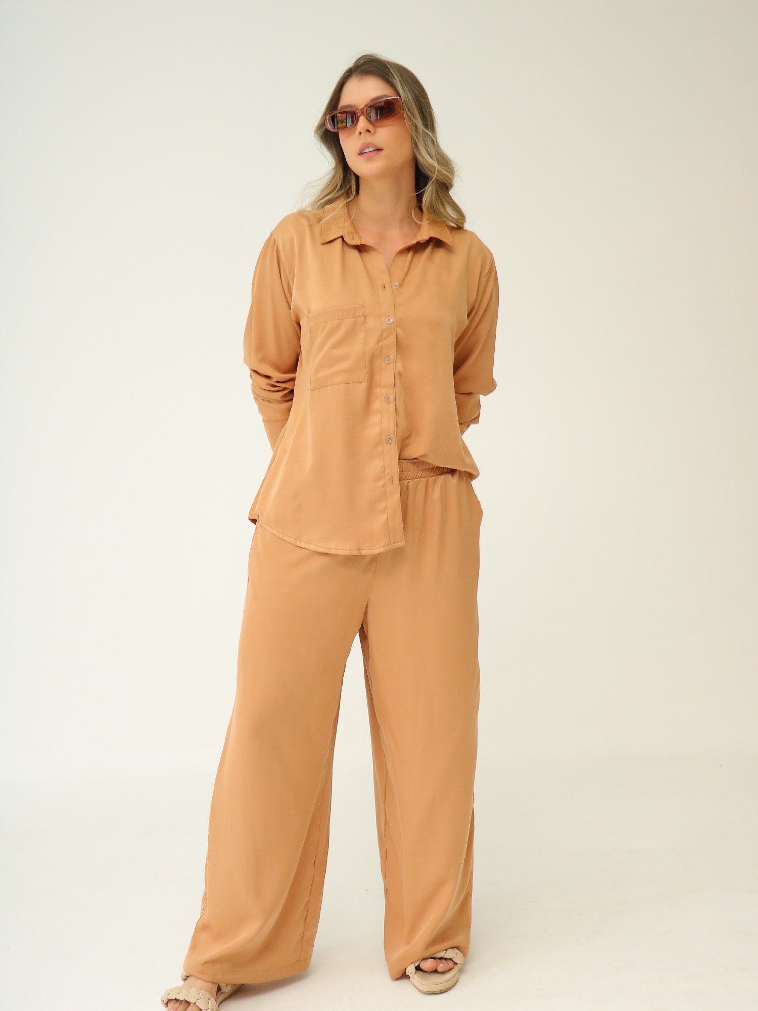 Camisa Casual Satín