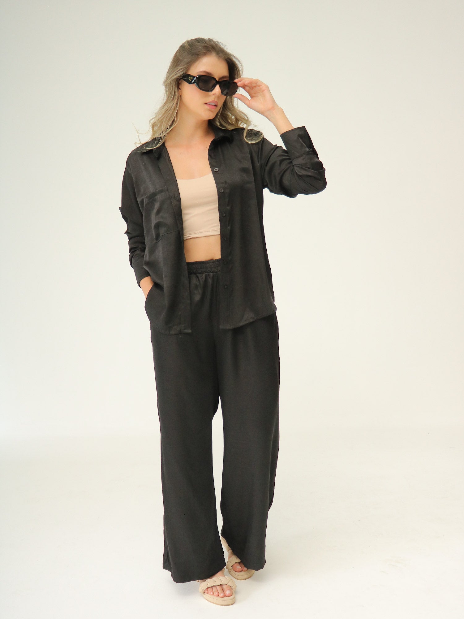 Camisa Casual Satín