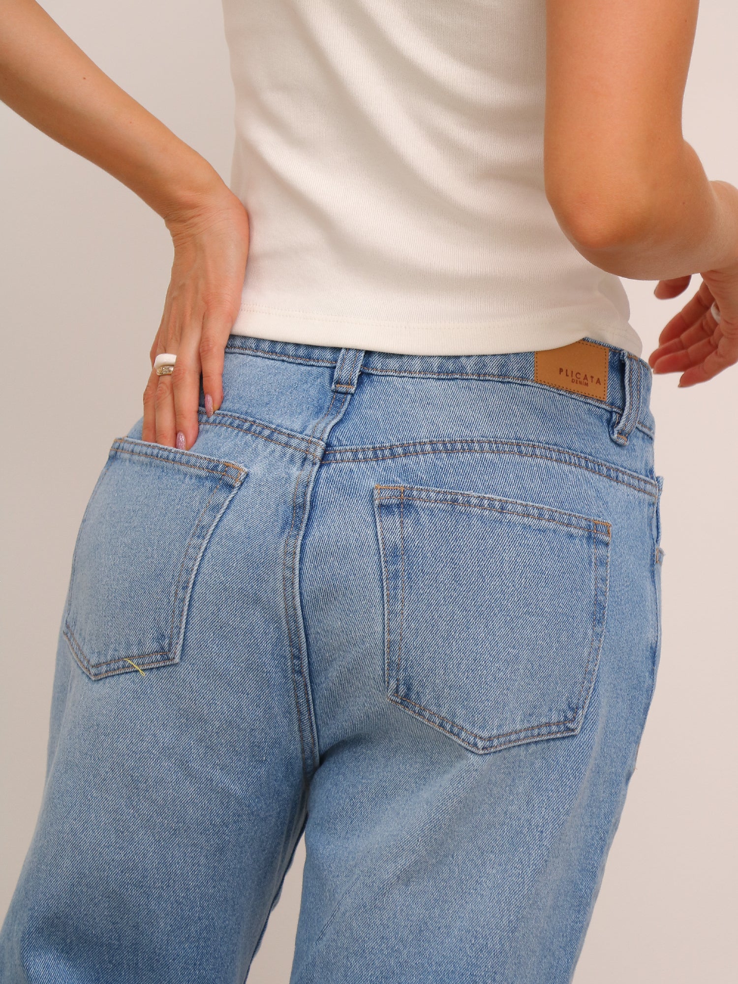 Jean Bota Ancha Azul Claro