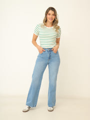 Jean Bota Ancha Azul Claro