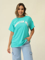 Camiseta Oversize Verde Agua