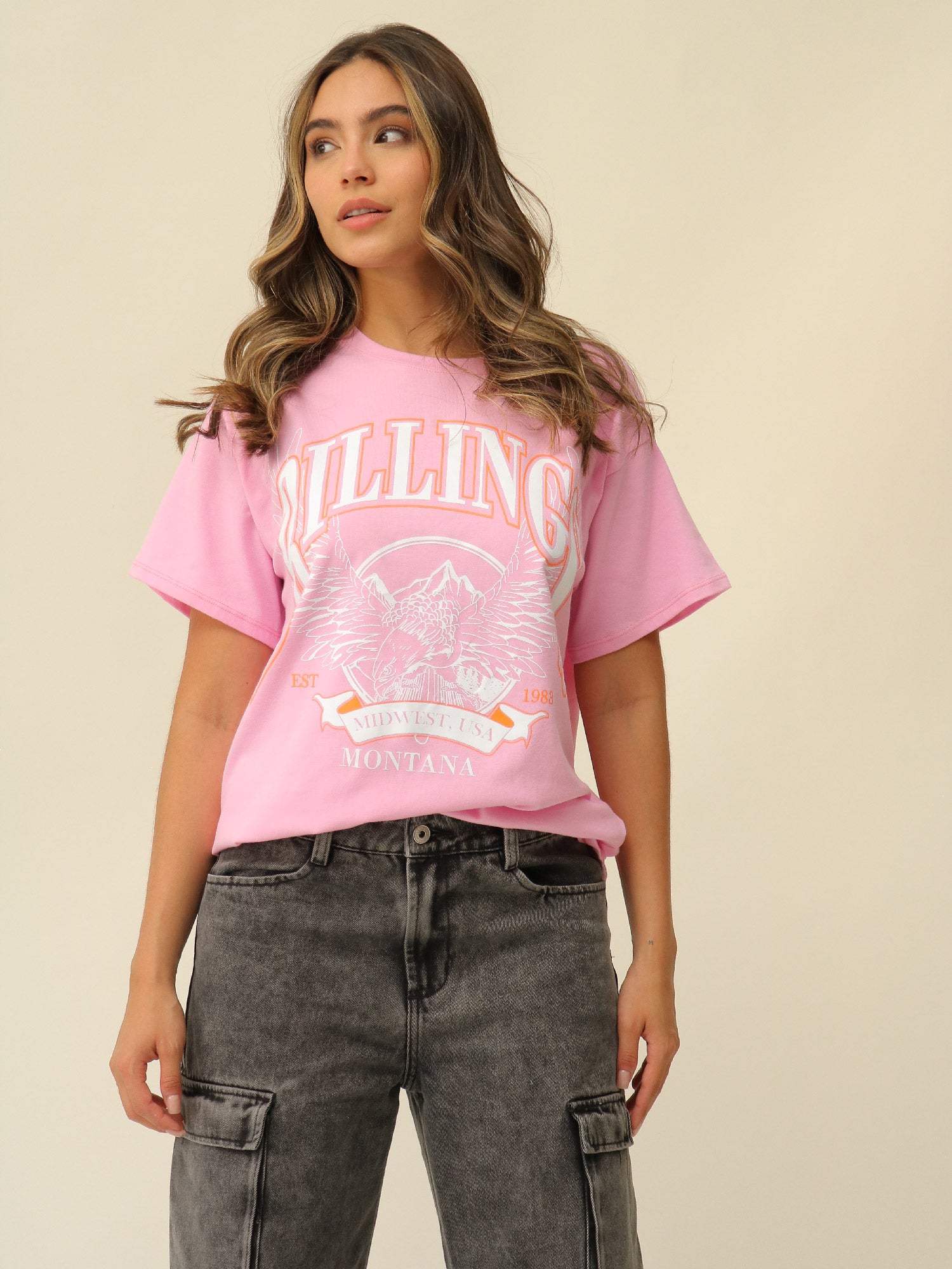 Camiseta Oversize Rosada