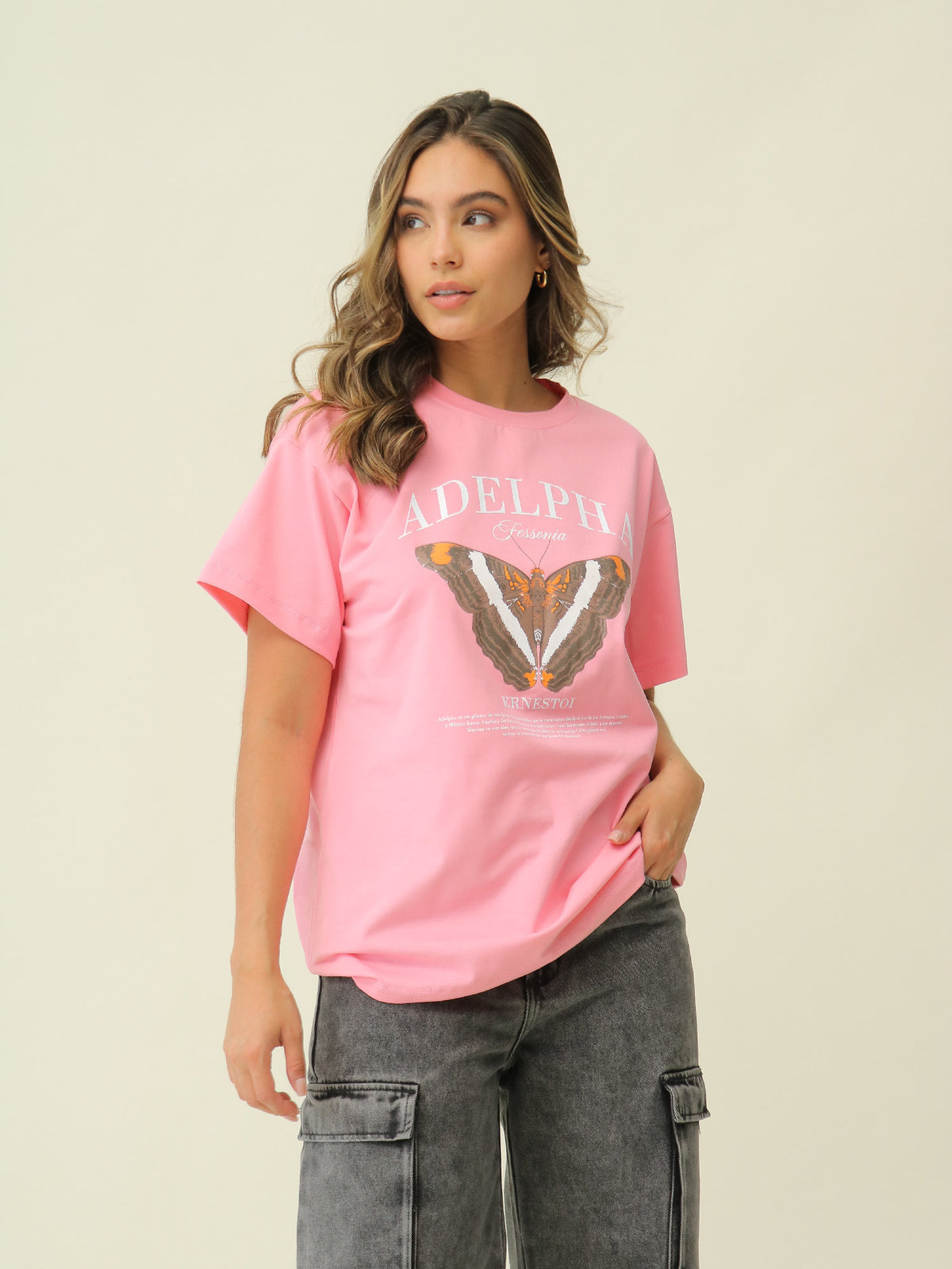 Camiseta Oversize Rosada