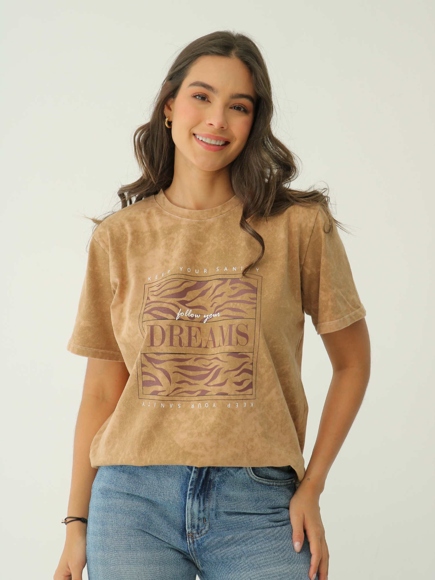 Camiseta Básica estampada Acid Wash