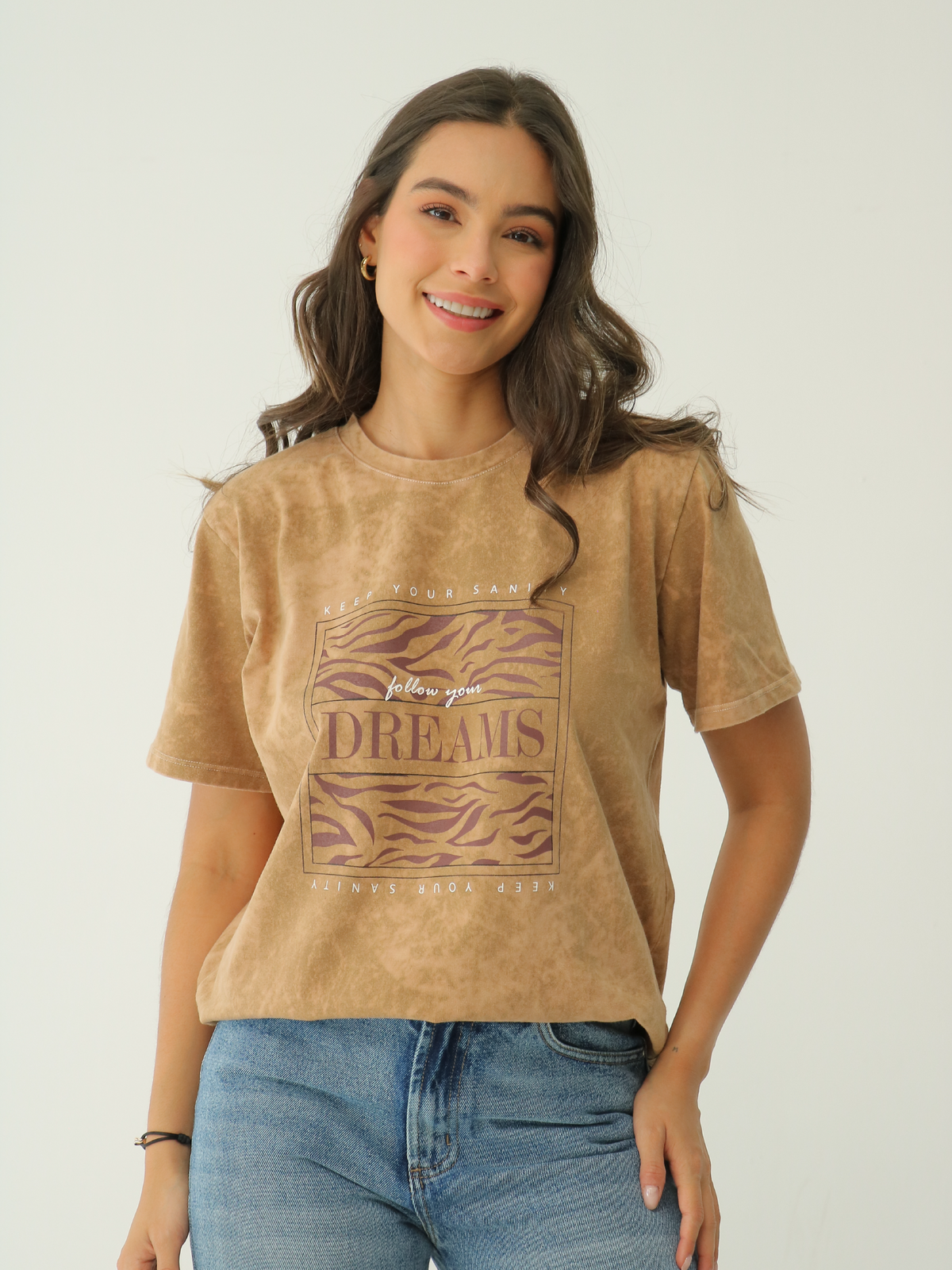 Camiseta Básica estampada Acid Wash