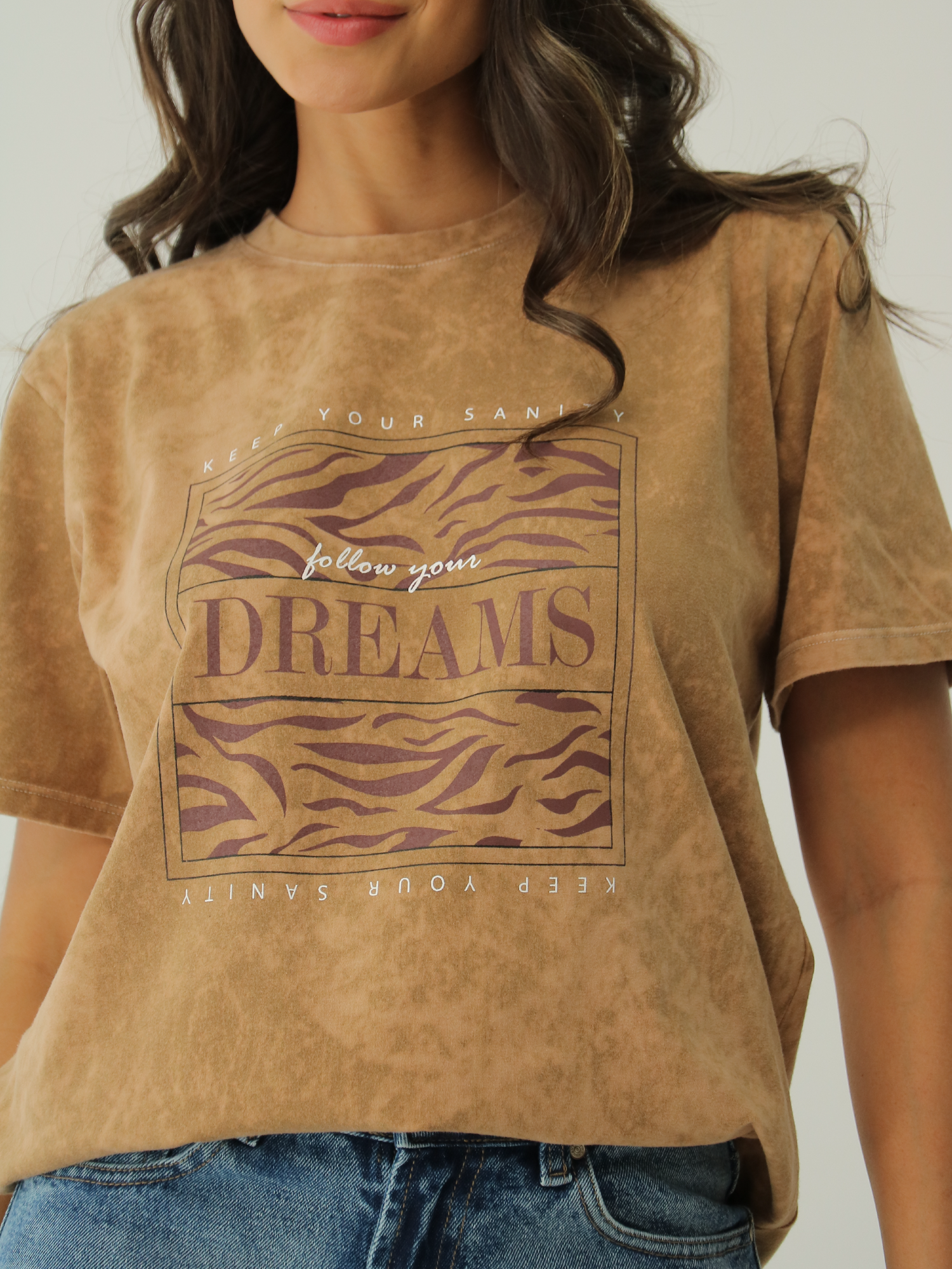 Camiseta Básica estampada Acid Wash