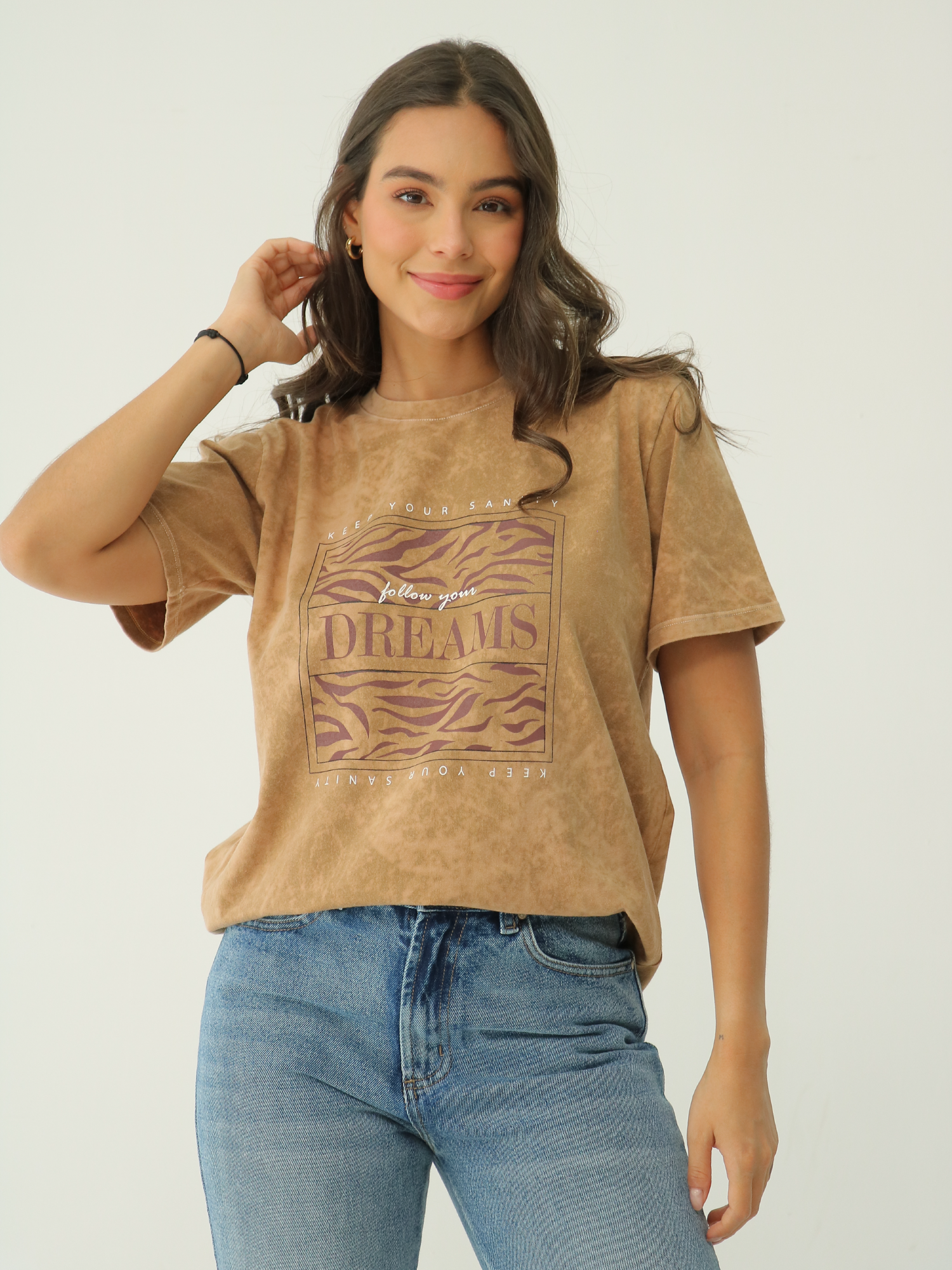 Camiseta Básica estampada Acid Wash