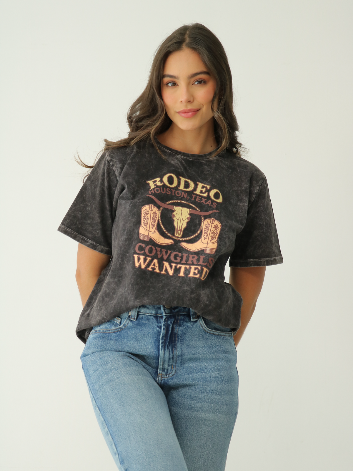 Camiseta Básica estampada Acid Wash