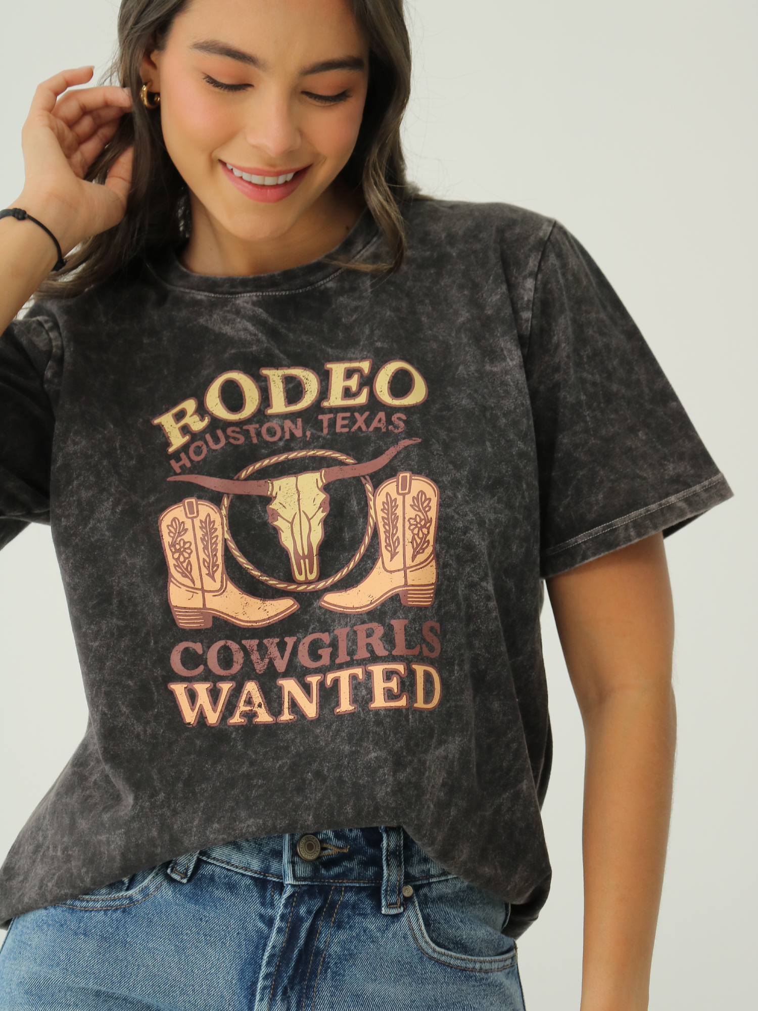 Camiseta Básica estampada Acid Wash