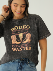 Camiseta Básica estampada Acid Wash