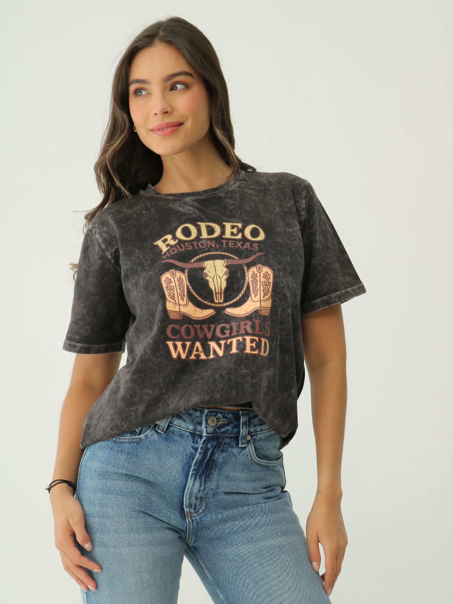 Camiseta Básica estampada Acid Wash