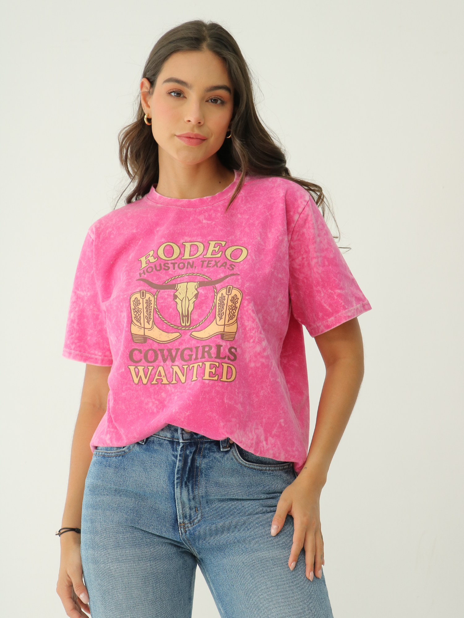 Camiseta Básica estampada Acid Wash