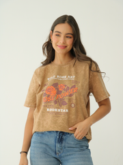 Camiseta Básica estampada Acid Wash