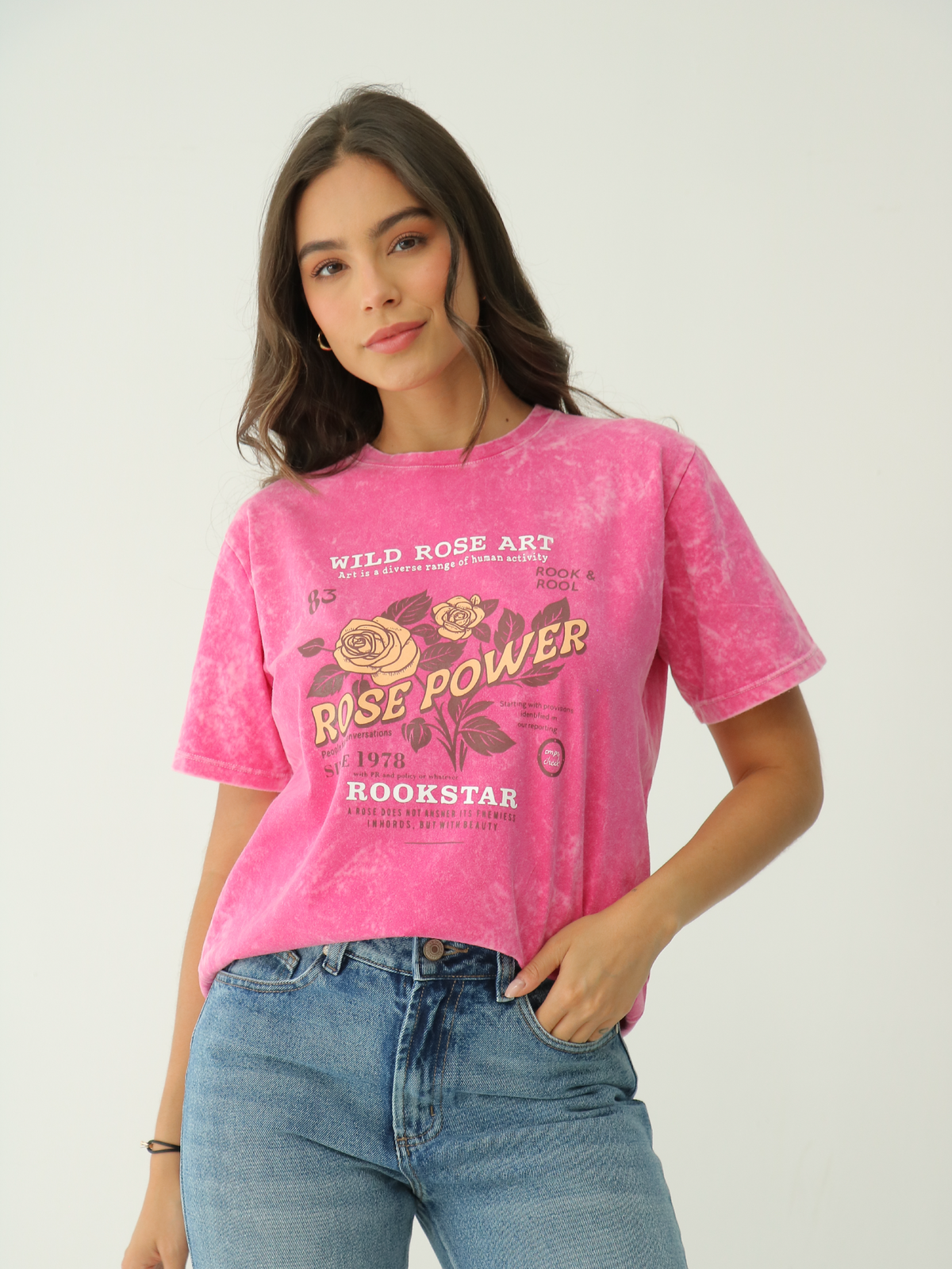 Camiseta Básica estampada Acid Wash