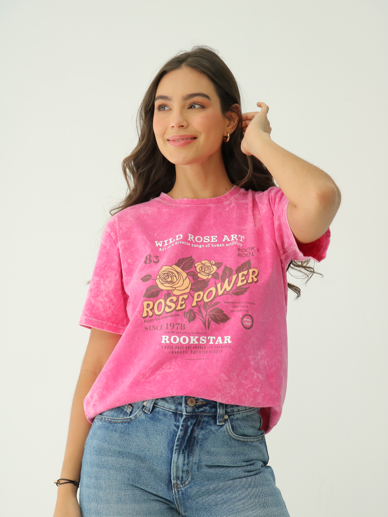 Camiseta Básica estampada Acid Wash