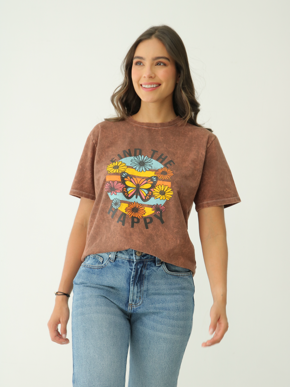 Camiseta Básica estampada Acid Wash