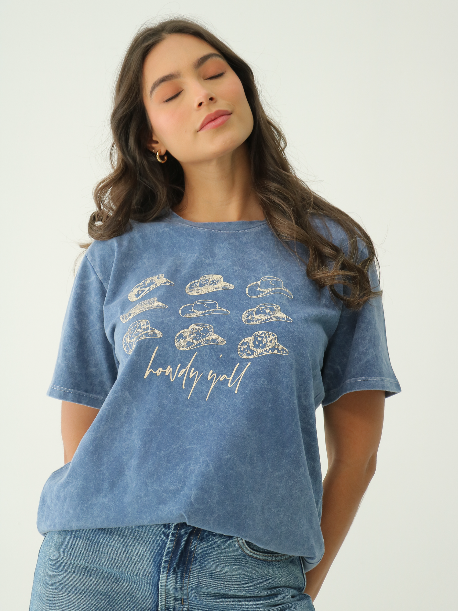 Camiseta Básica estampada Acid Wash