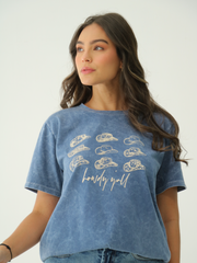 Camiseta Básica estampada Acid Wash