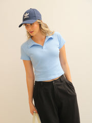 Blusa Polo En Rib