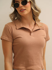 Blusa Polo En Rib
