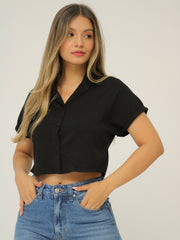 Camisa Corta Manga Doblada
