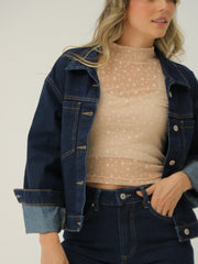 Chaqueta Boxy Azul