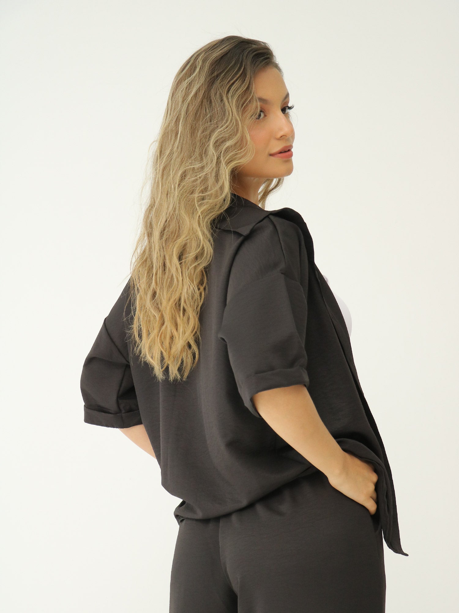 Camisa Casual Satín